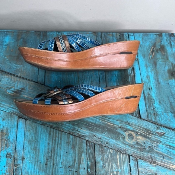 Cole Haan Nike Air Bronze & Blue Sandals Size 11 - Picture 6 of 15